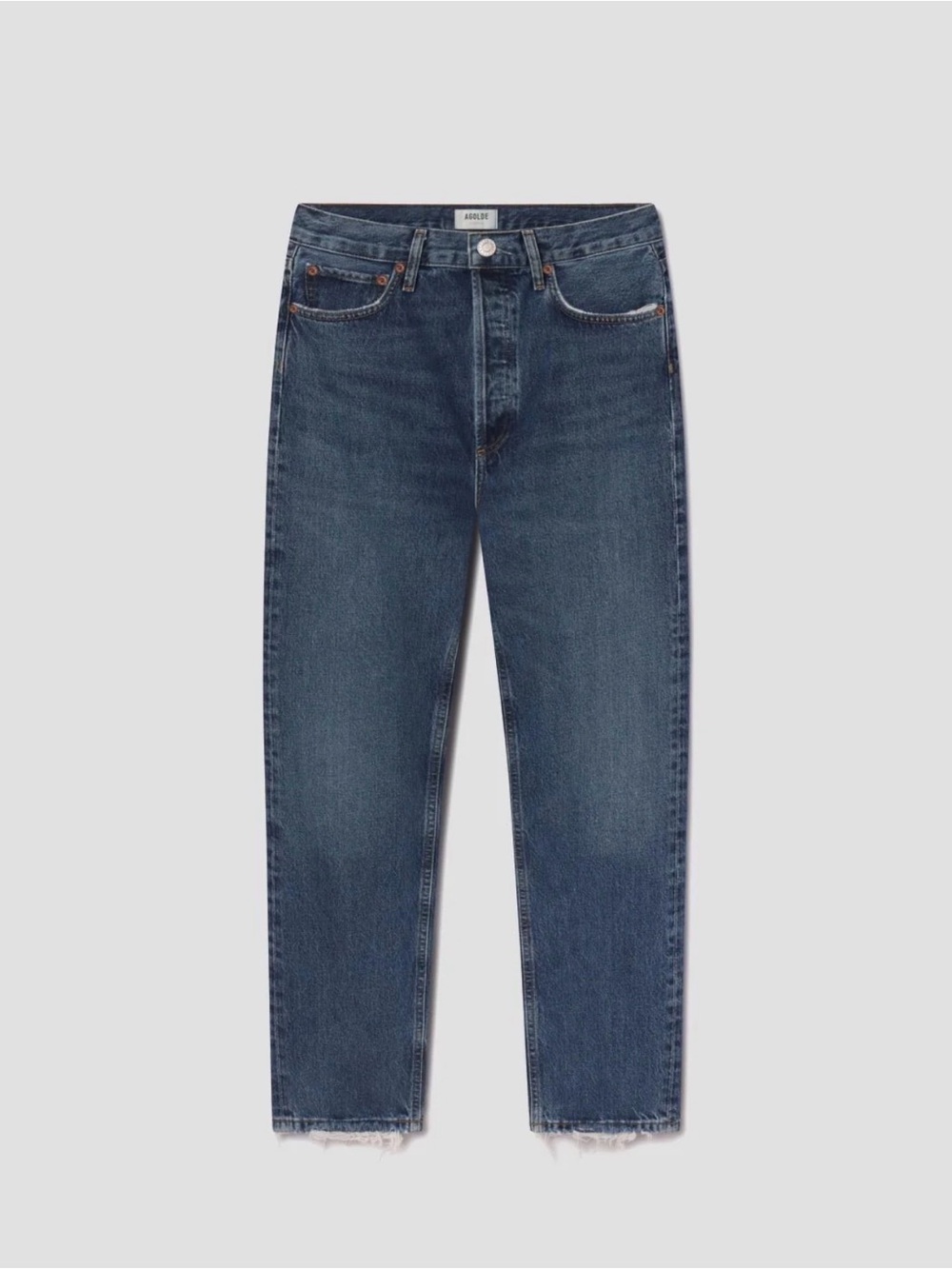 Agolde '90s Pinch Waist Cropped High-Rise Straight-Leg Jeans